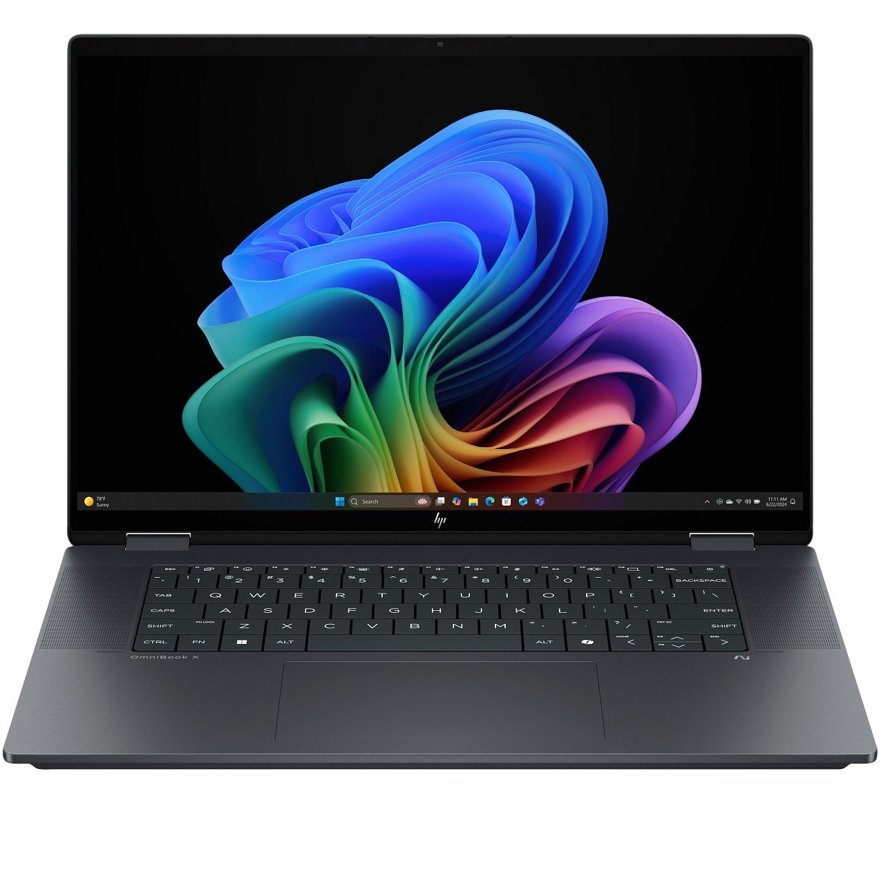 لپ‌تاپ 16 اینچی اچ‌ پی OmniBook X Flip 16-as0023dx-Core Ultra 7 256V-16GB LPDDR5X 8533MHz-1TB SSD-Touch-Backlit-W